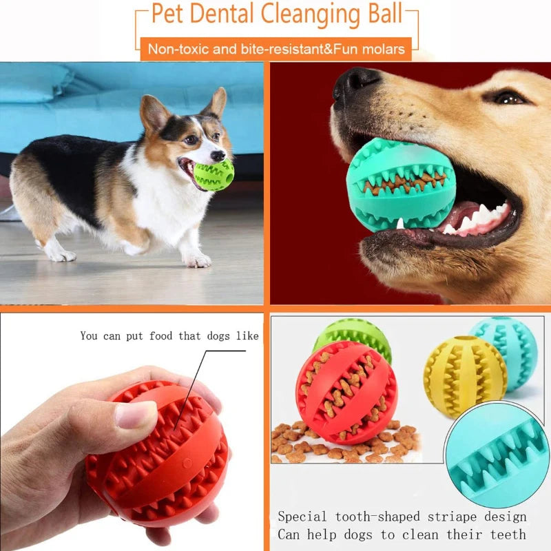 Bola Interativa para Pets – Brinquedo de Borracha para Cães e Gatos