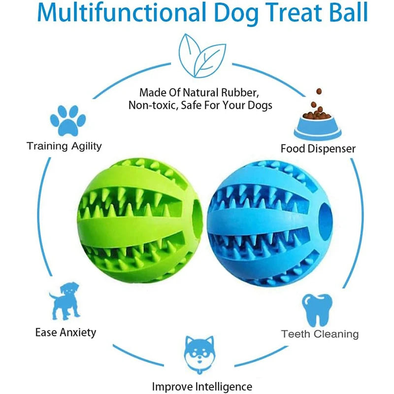 Bola Interativa para Pets – Brinquedo de Borracha para Cães e Gatos